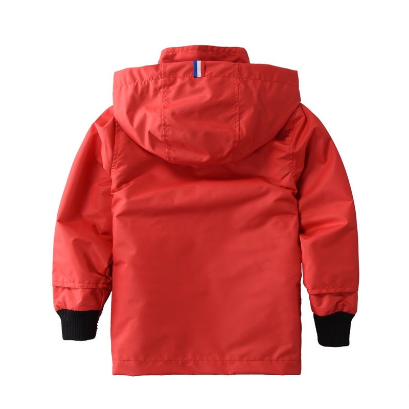 M2C Boys Girls Cotton Lined Rain Jacket Waterproof Light Windbreaker 3T Red - Image 2